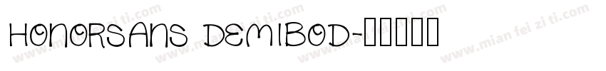 honorsans demibod字体转换